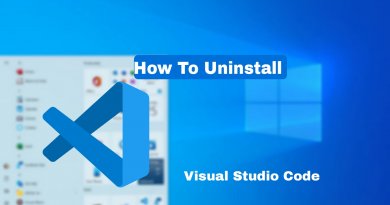 How To uninstall visual studio code