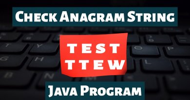 Check Anagram String in Java
