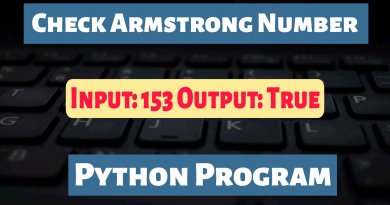Check Armstrong Number Python Program