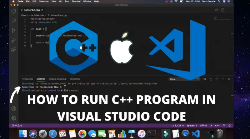 How To Run C++ in Visual Studio Code on Mac OS