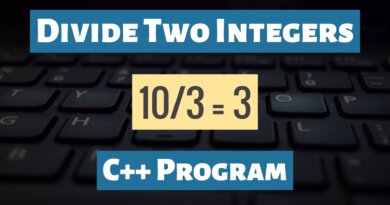 Divide Integers Without Division Arithmetic Operator in C++