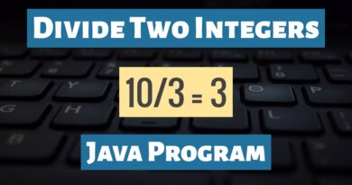 Divide Integers Without Division Arithmetic Operator in Java