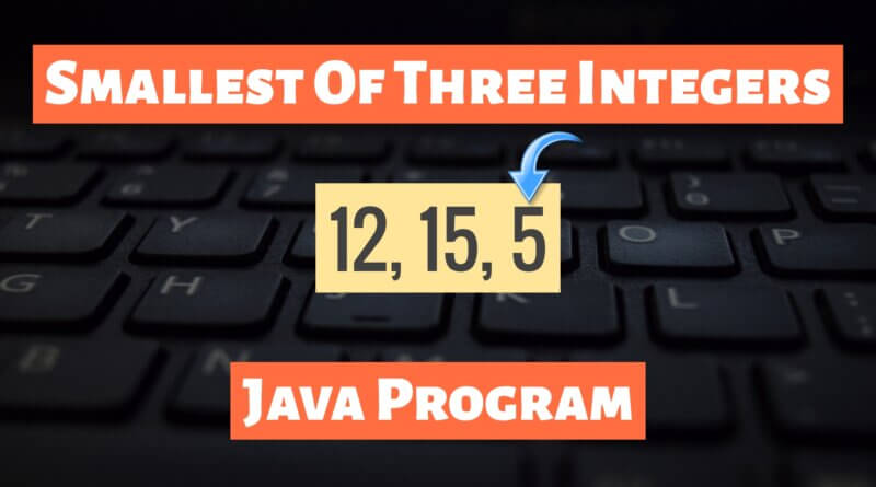 Print Smallest Of Three Integers Without Comparison Operator in Java