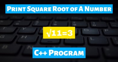 Print Square Root of A Number C++ Program
