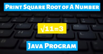 Print Square Root of A Number Java Program