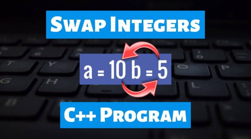 Swap Integers Without Temporary Variable C++ Program