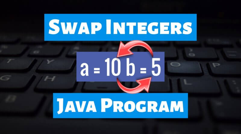 Swap Integers Without Temporary Variable Java Program