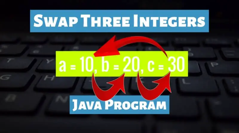 Swap Three Integers Without Temporary Variable in Java