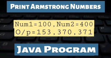 print Armstrong Numbers Java program