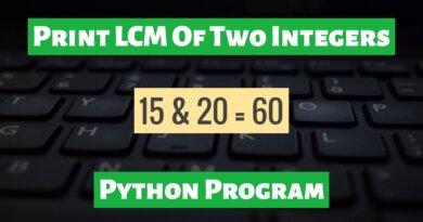 print LCM of Two Integers in Python