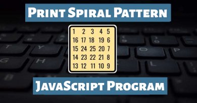 print Spiral Pattern javascript Program