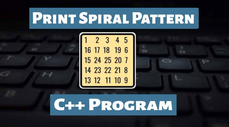 print Spiral pattern C++ program