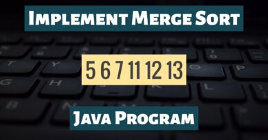 Implement Merge Sort using Java
