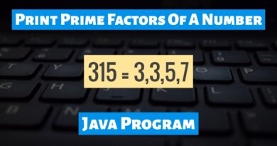 Print Prime Factors Of A Number in Java