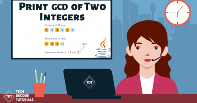 Print GCD of Two Integers in Java