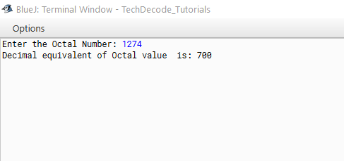 Octal To Decimal