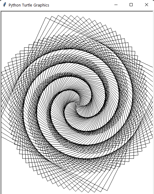 Python Square Spiral Pattern