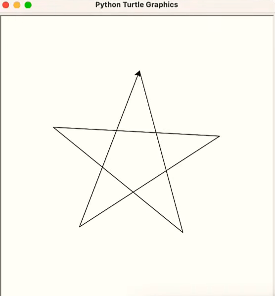 Print Simple Star using Python and Turtle