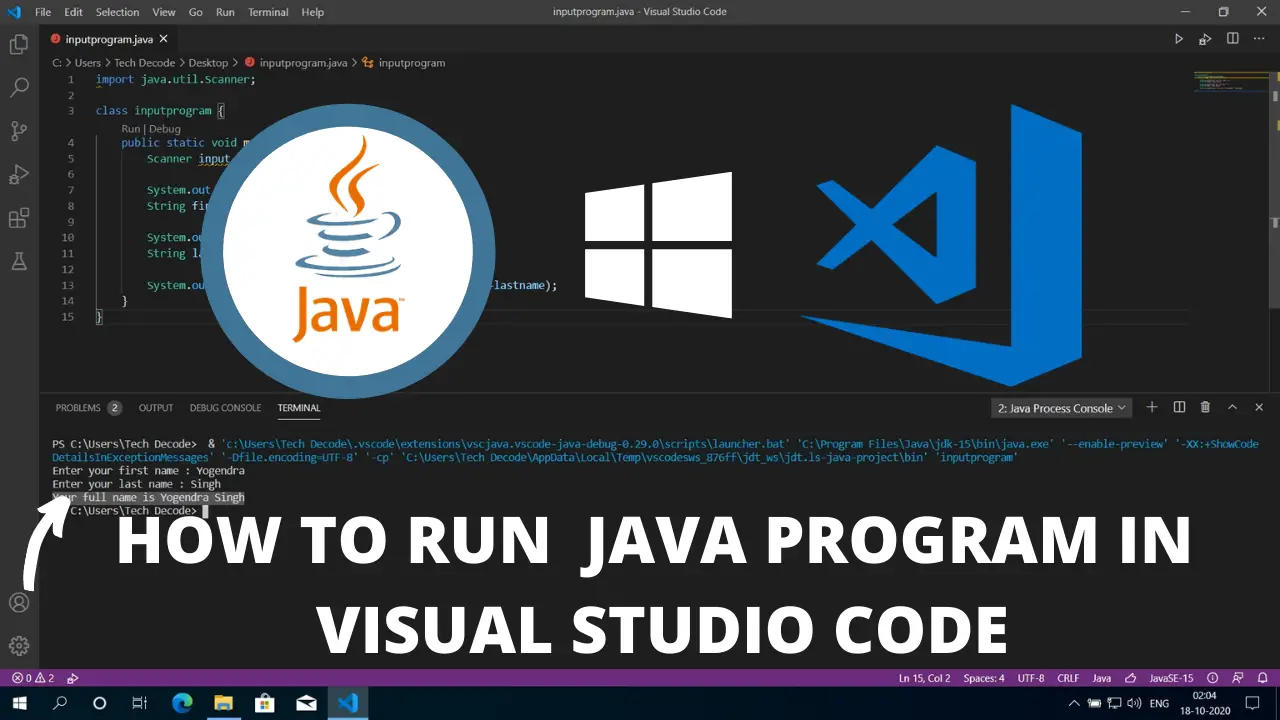 run java on visual studio code