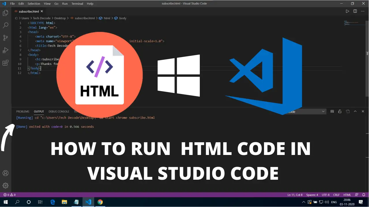 run html in visual studio code