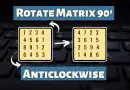 Rotate A Matrix Anticlockwise in Java