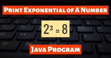 Print Exponential of A Number in Java