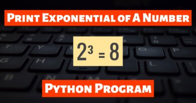 Print Exponential of A Number in Python