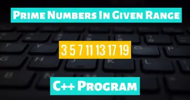 Print Prime Numbers Between Two Integers C++ Program
