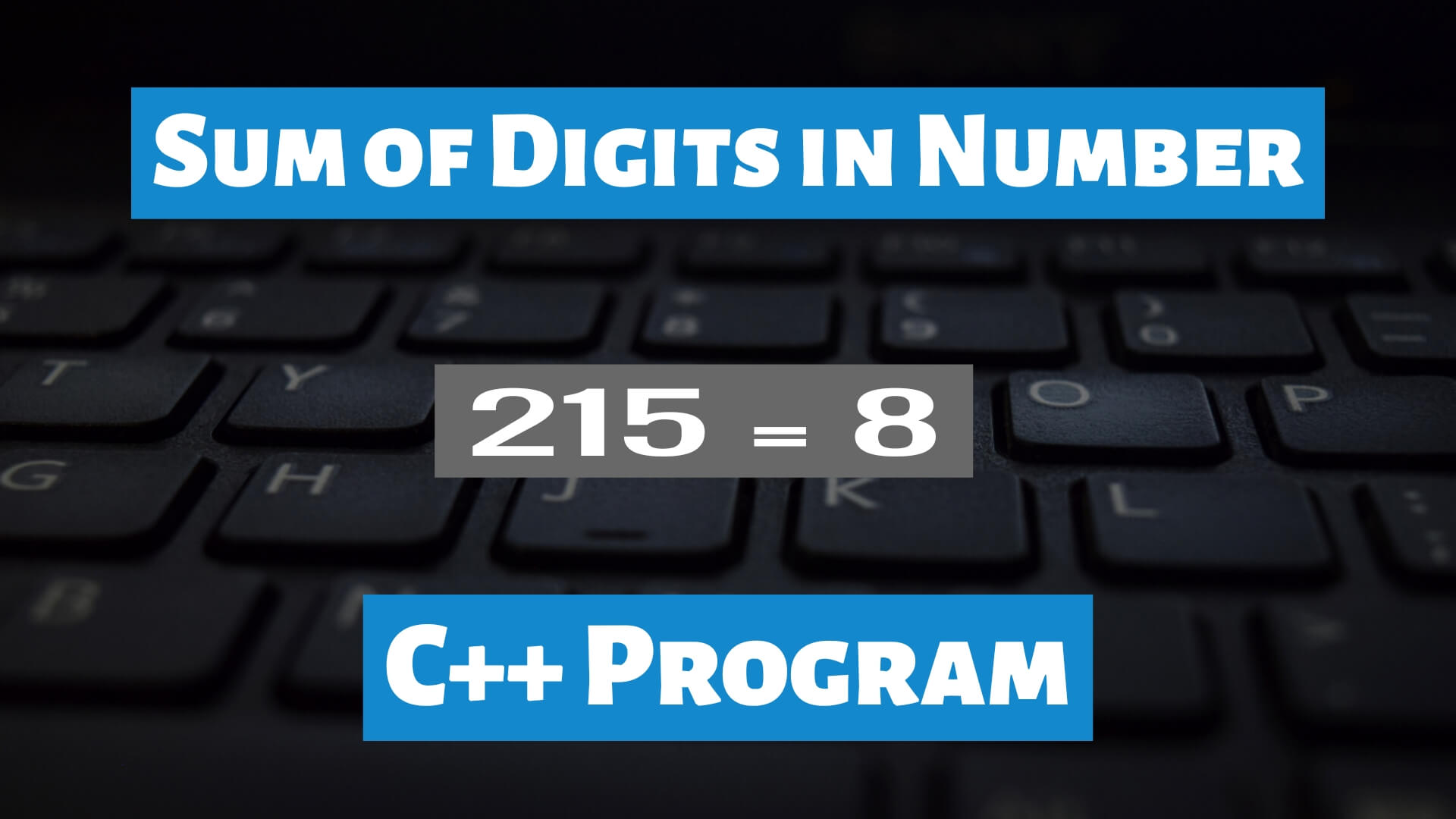 Print Sum Of Digits In Given Number Using C TechDecode Tutorials