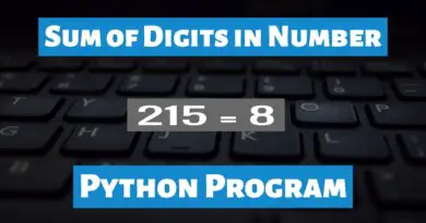 Sum of Digits in Number Python Program