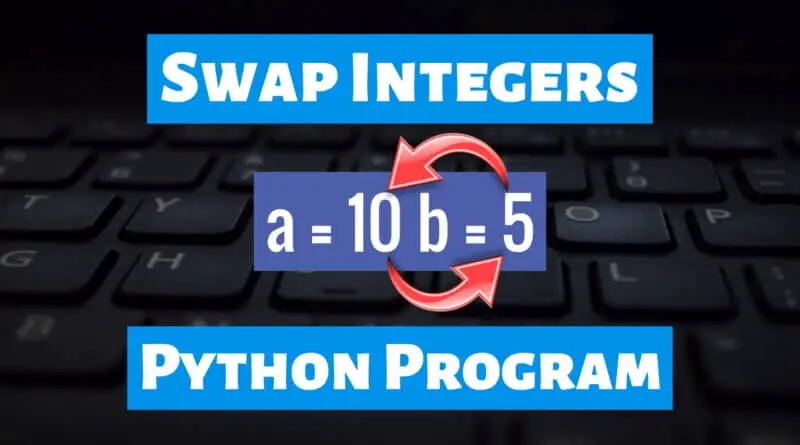 Swap Integers Without Temporary Variable Python Program