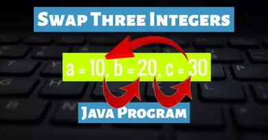 Swap Three Integers Without Temporary Variable in Java