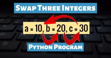 Swap Three Integers Without Temporary Variable in Python