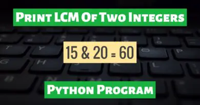 print LCM of Two Integers in Python