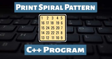 print Spiral pattern C++ program