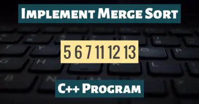 Implement Merge Sort using C++