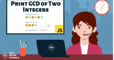 Print HCF of Two Integers in JavaScript