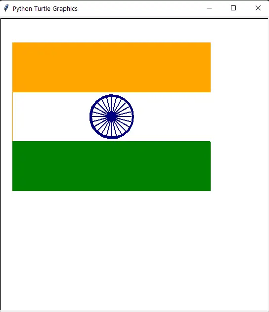 INDIAN FLAG ON PYTHON