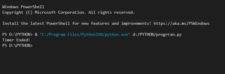 Python program to create a countdown timer