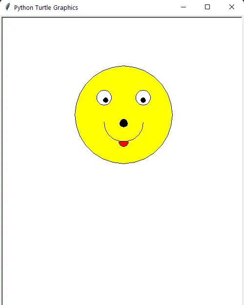 Draw Smiling Face Using Python Turtle 😊 Emoji